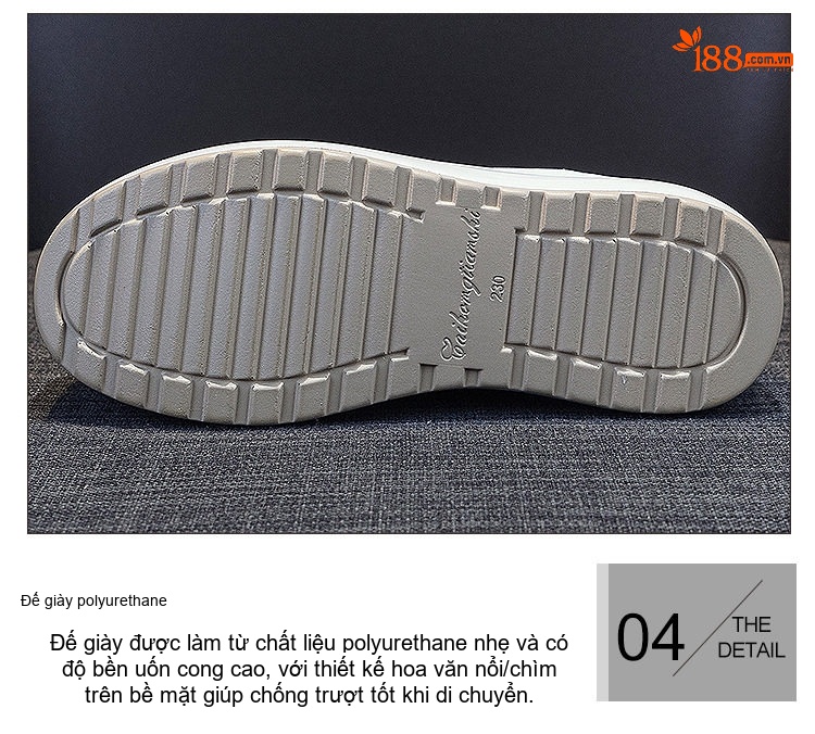 Giày Sneaker Nữ Vải Dệt Đế Dày Chiều Cao Đế Khoảng 8cm Màu Hồng, Trắng, Xám chi tiết 10