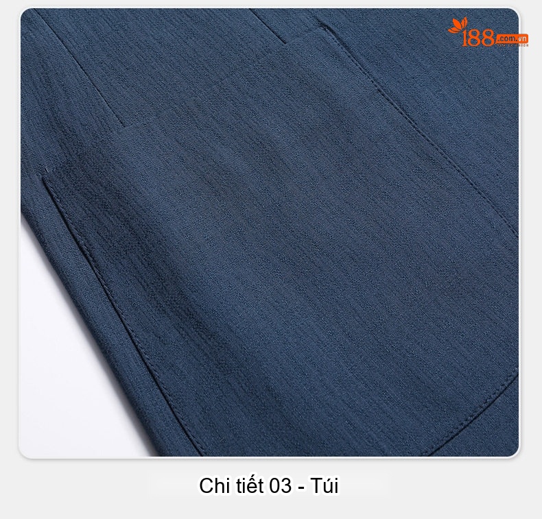 Áo Vest/Blazer Nam Dáng Ôm Vừa Vặn Chống Nhăn Màu Xanh Navy chi tiết 16