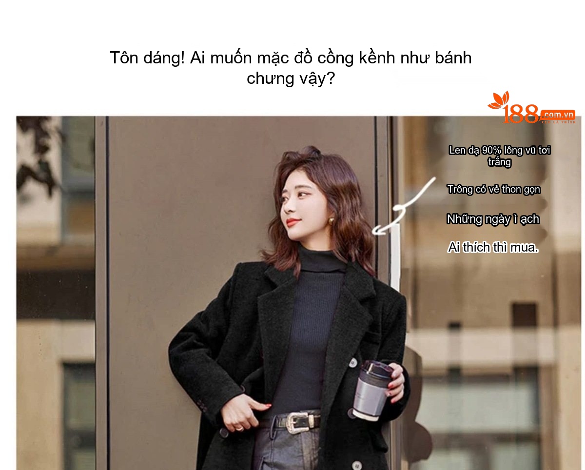 Áo Khoác Dáng Dài Nữ Chất Liệu Lông Vũ Dáng Áo Vest Màu Đỏ, Đen, Nâu chi tiết 5