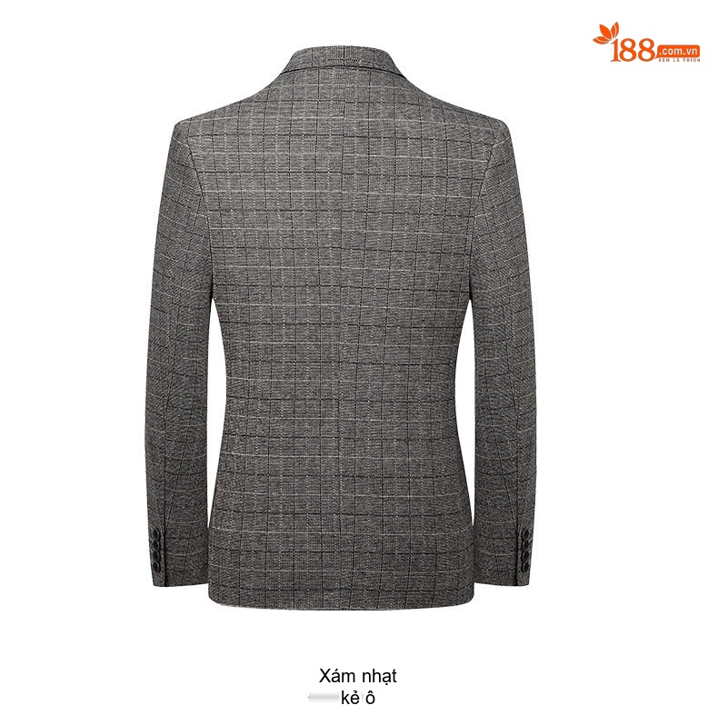 Áo Vest Nam Kẻ Sọc Co Giãn Phong Cách Hàn Quốc Màu Xám chi tiết 16