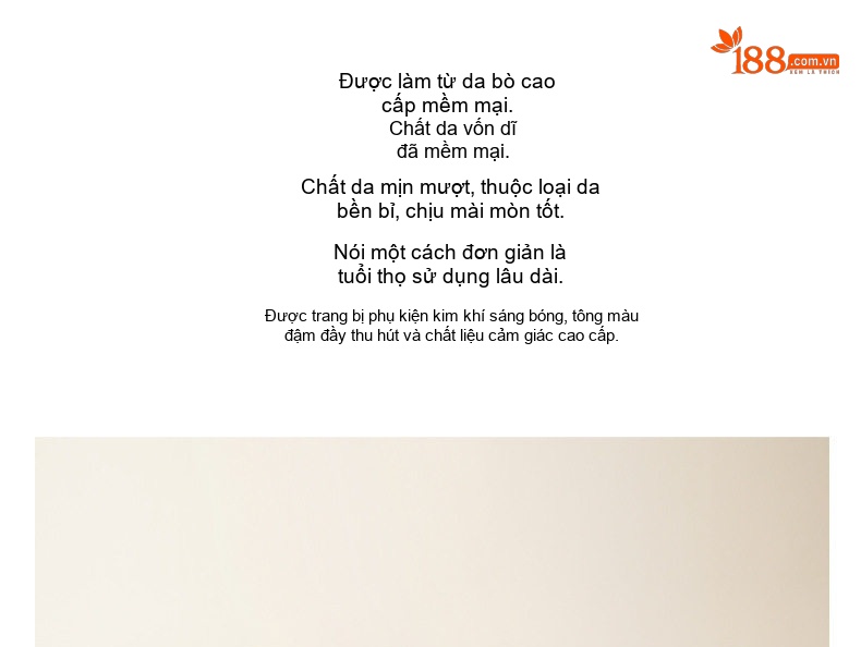 Túi Xách Nữ Da Bò Lớn Đeo Vai Đeo Chéo Dáng Tote Màu Nâu, Trắng chi tiết 2