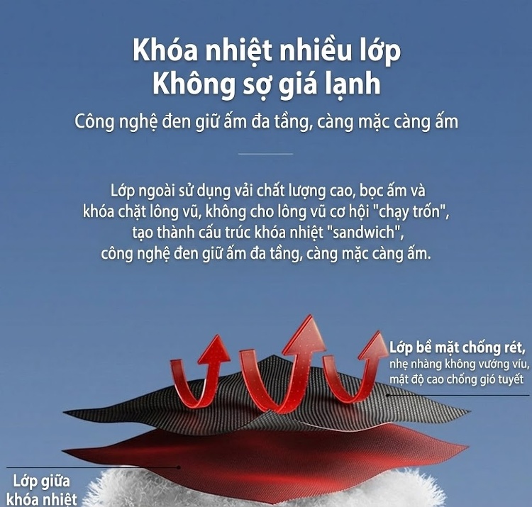 Quần Dài Nam Lông Vũ Cao Cấp Dáng Rộng Thoải Mái Chống Thấm Nước Màu Đen chi tiết 9
