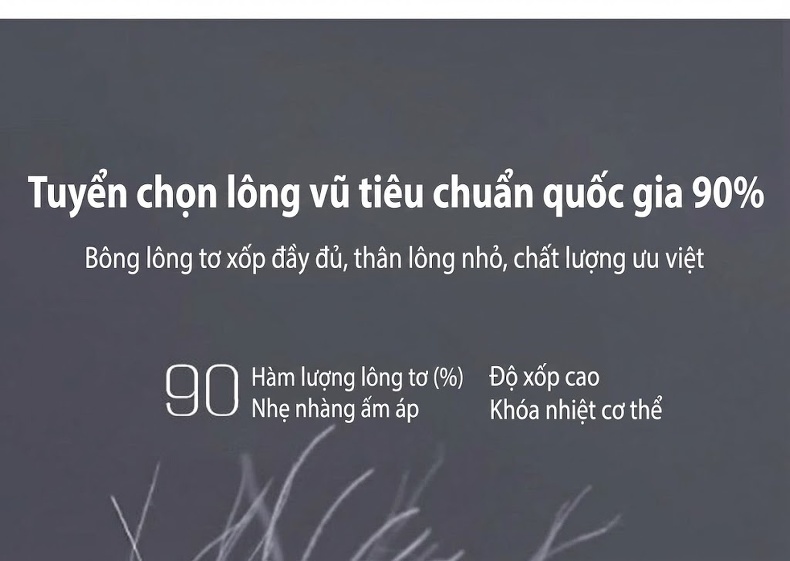 Áo Phao Lông Vũ Nam Nữ Form Rộng Có Mũ Trùm Đầu Dày Dặn 90% Lông Nhung Màu Trắng, Vàng, Đen chi tiết 2