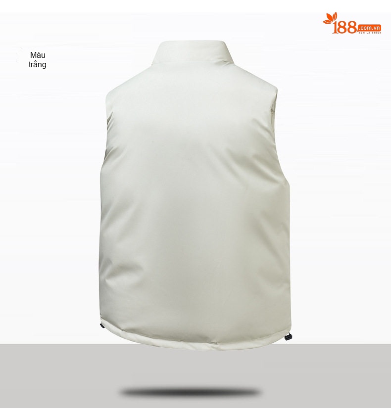 Áo Gile Phao Nam Nữ Mùa Đông Dáng Rộng Chống Thấm Nước Cổ Trụ Màu Trắng, Tím, Cam, Xanh... chi tiết 17