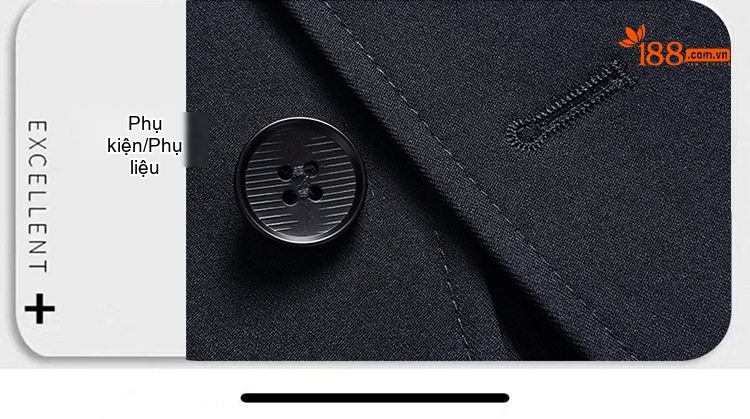Áo Blazer Nam Phong Cách Hàn Quốc Chống Nhăn Màu Đen, Xám, Trắng Kem chi tiết 6