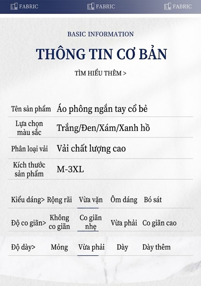Áo Polo Nam Sợi Tơ Cotton Thời Trang Thanh Lịch Màu Trắng, Kem, Xanh, Đen chi tiết 14