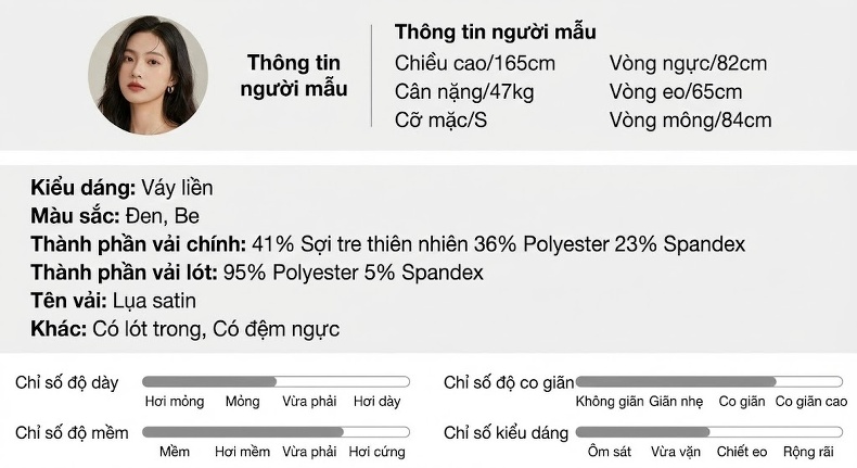 Váy Dài Nữ Cổ chữ Vuông Tay Dài Phong Cách Pháp Đính Kim Sa Thắt Eo Dáng Xòe Màu Be, Đen chi tiết 2