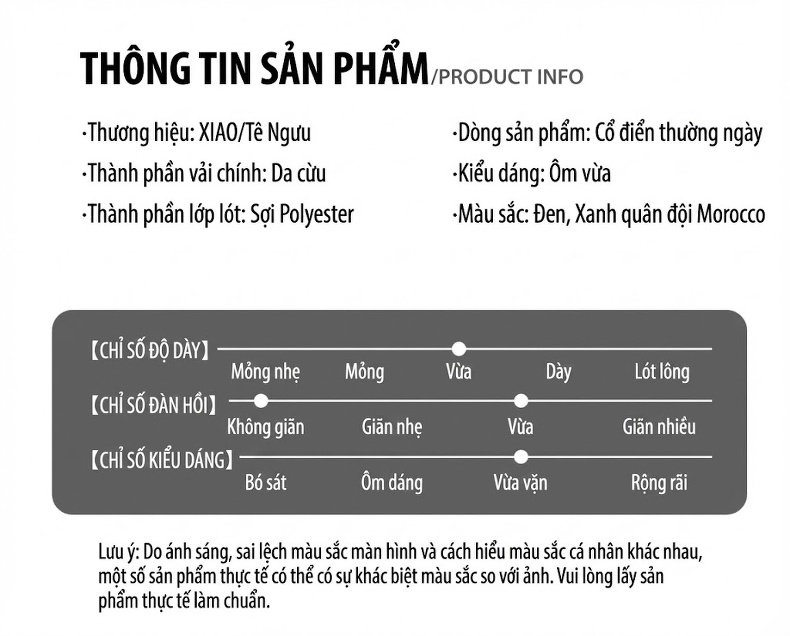 Áo Khoác Da Cổ Bẻ Nam Da Cừu Mỏng Màu Xám, Đen chi tiết 2