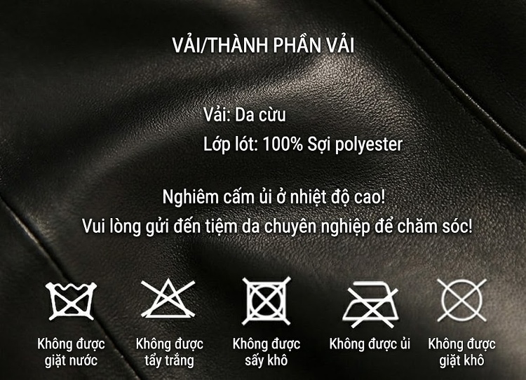 Áo Khoác Da Cừu Nữ Cổ Trụ Dáng Ôm Màu Đen, Nâu chi tiết 19