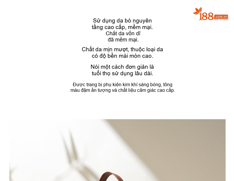 Túi Đeo Vai/Đeo Chéo Nữ Da Bò Thiết Kế Tối Giản Màu Trắng Kem, Đen, Nâu, Xanh chi tiết 2