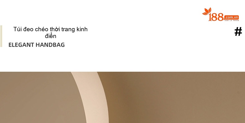 Túi Đeo Chéo Nữ Họa Tiết Chữ Dây Da Phong Cách Sang Trọng Màu Nâu chi tiết 1