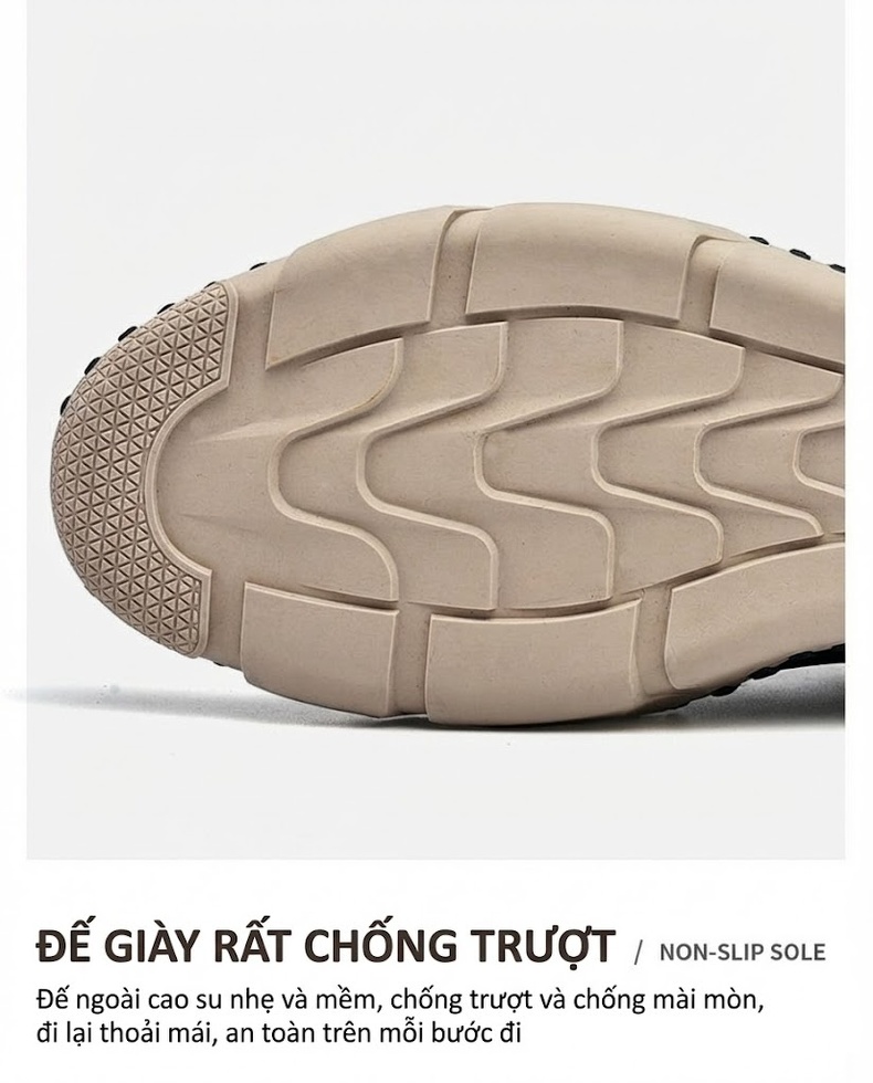 Giày Mọi Nam Da Mờ Kiểu Dáng Lười Buộc Dây Thủ Công Chiều Cao Đế Khoảng 3cm Màu Nâu, Đen, Xanh Lá... chi tiết 14