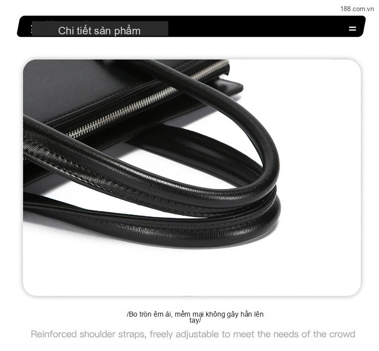 Túi Xách Tay Nam Công Sở Da Mờ Đựng Laptop Có Ngăn Màu Đen, Nâu chi tiết 28