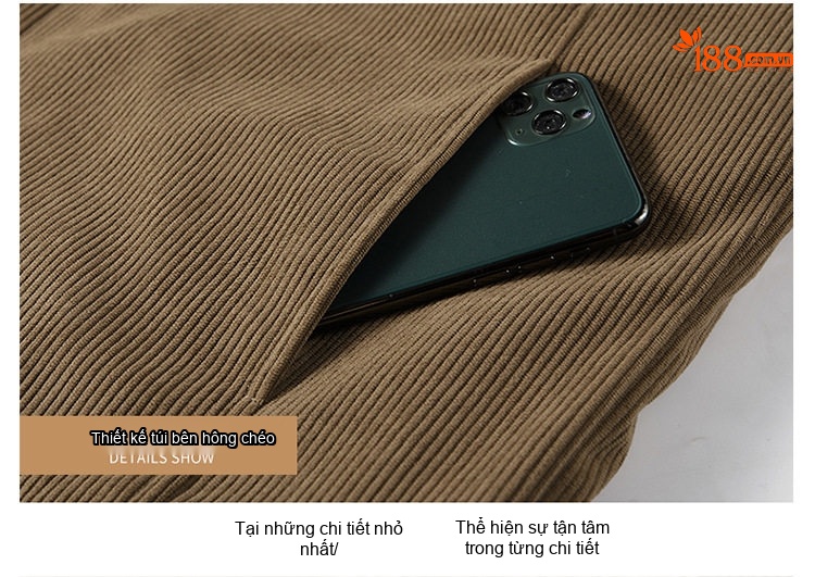 Áo Khoác Nhung Tăm Nam Lót Lông Cừu Non Dày Dặn Phong Cách Retro Trung Niên Màu Đen, Nâu, Xanh chi tiết 42