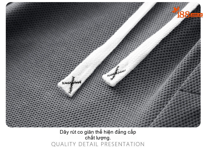 Quần Short Nam Cotton Dáng Rộng Lưng Thun Co Giãn Màu Đen, Trắng, Xám, Xanh Olive chi tiết 28