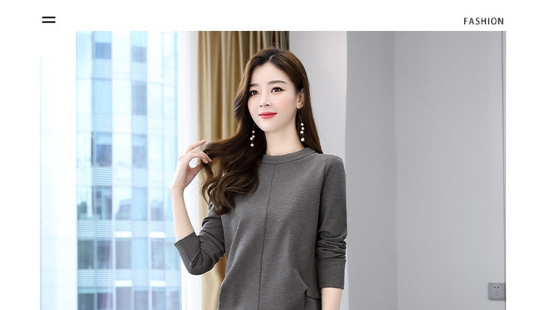 Váy Dài Tay Nữ Bộ Hai Món Phong Cách Quý Cô Màu Xám, Nâu, Đen, Xanh Navy chi tiết 22