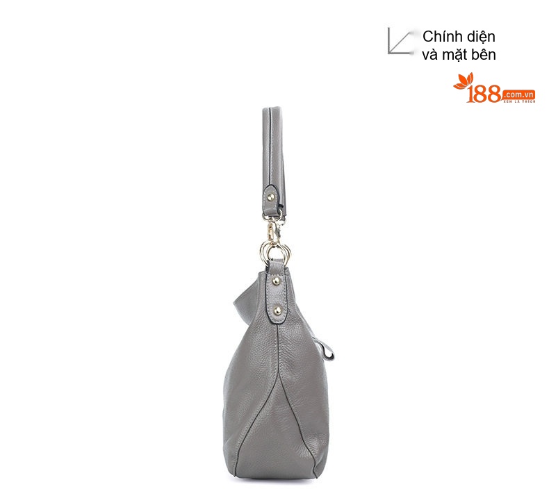 Túi Đeo Vai Nữ Da Bò Mềm Túi Tote Túi Đeo Chéo Màu Xám chi tiết 13