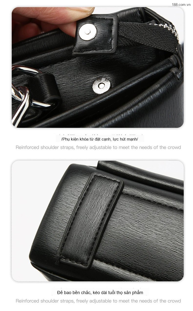 Túi Đeo Chéo Nam Da Mờ Khóa Mật Mã Chống Trộm, Đựng Laptop, Công Sở Màu Đen, Nâu, Nâu Đậm chi tiết 37
