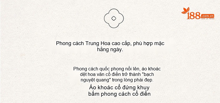 Áo Khoác Lửng Nữ Họa Tiết Jacquard Phong Cách Trung Hoa Cổ Điển Màu Đỏ, Đen chi tiết 2