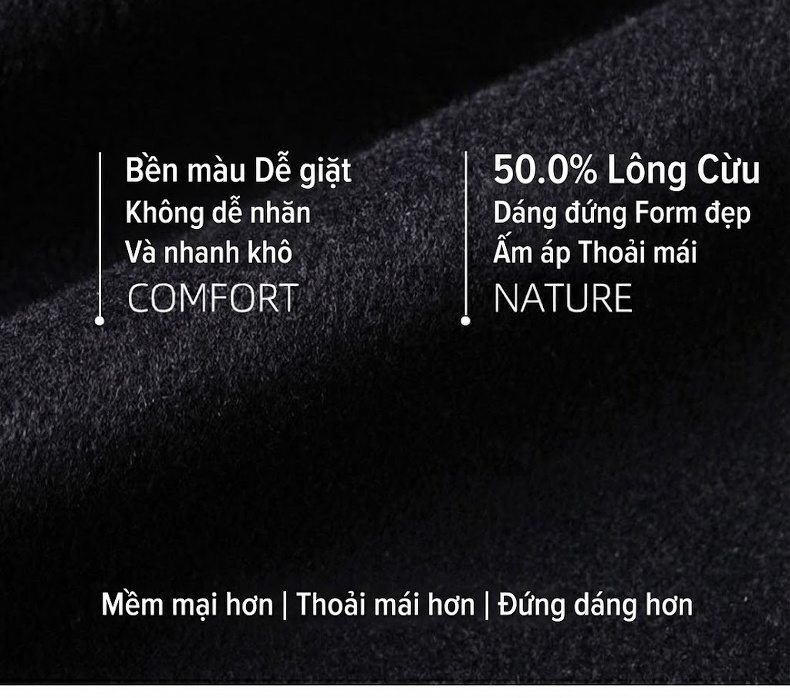 Áo Khoác Dạ Nam Trung Niên Dáng Dài Vừa Vặn Cổ Bẻ Lịch Lãm Chất Liệu Lông Cừu Màu Đen, Xám chi tiết 2