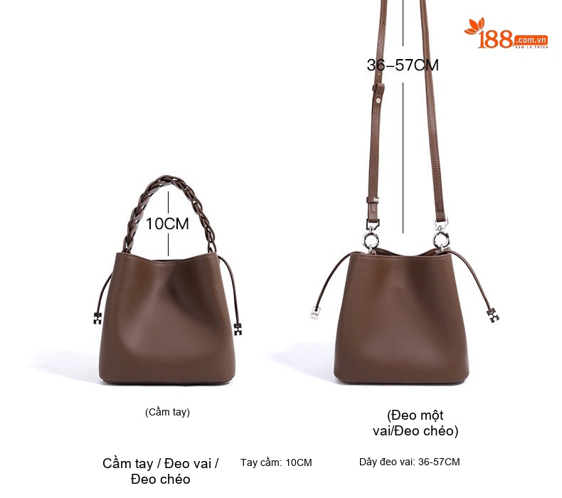Túi Xách Tay Nữ Mini Đan Quai Xách Bện Phong Cách Thời Trang Màu Đen, Nâu, Xanh, Hồng chi tiết 11