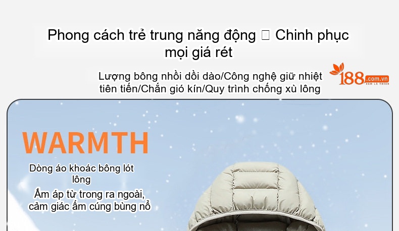 Áo Khoác Phao Nam Dáng Ôm Mỏng Nhẹ Màu Đen, Kem, Xám, Xanh Lá... chi tiết 1