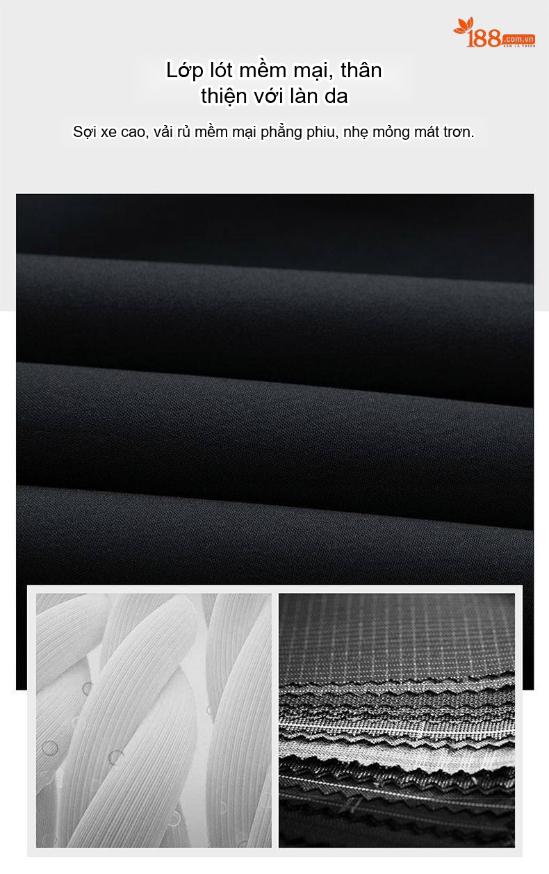 Áo Vest/Blazer Nam 100% Lông Cừu Màu Đen, Xanh Navy chi tiết 6