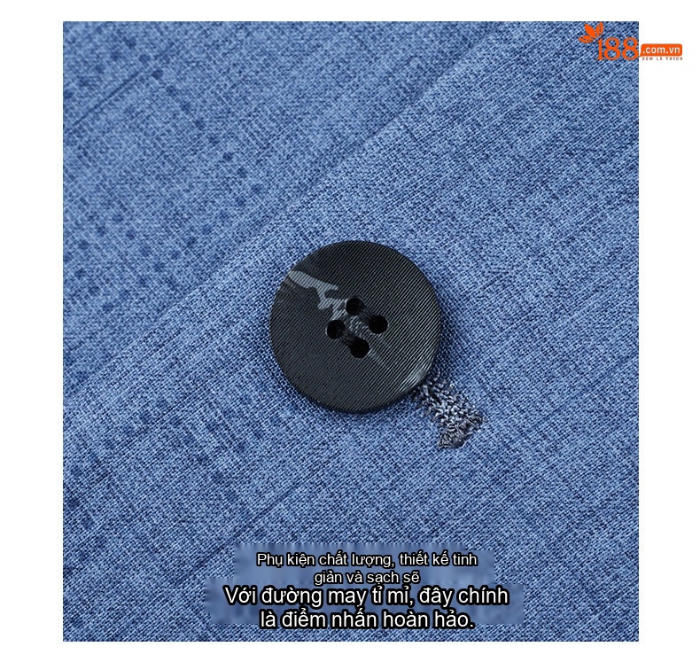 Áo Vest Blazer Nam Mỏng Nhẹ Dáng Ôm Vừa Vặn Màu Xanh Lam chi tiết 6