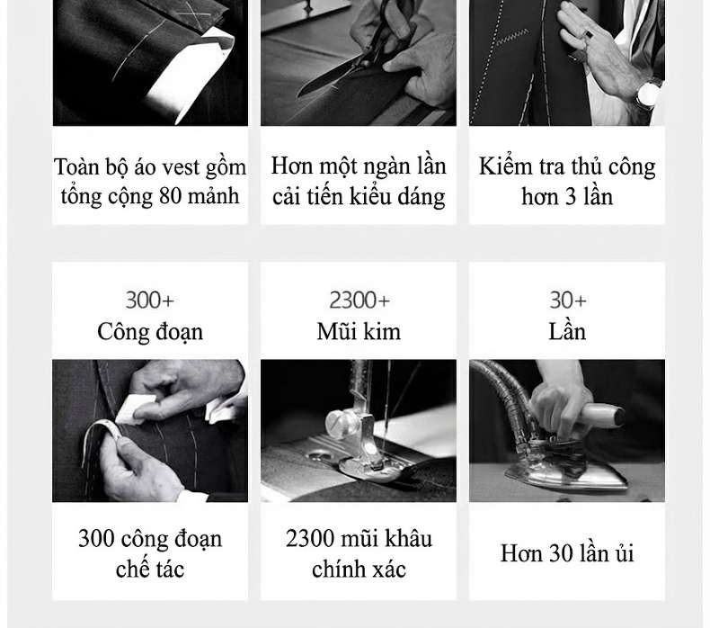 Áo Vest Nam Dáng Ôm Vải Nhung Gân Chống Nhăn Phong Cách Hàn Quốc Màu Nâu, Xanh Navy, Xám chi tiết 7