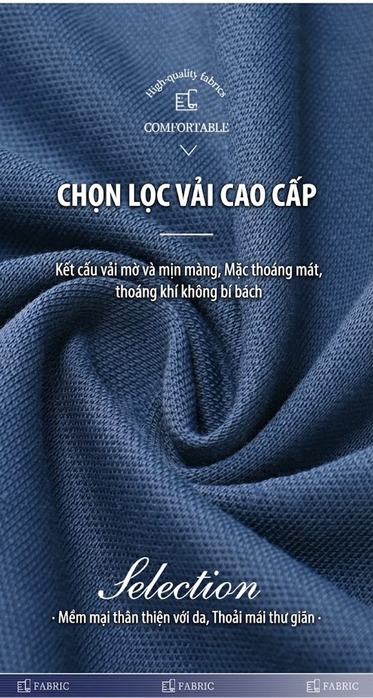 Áo Polo Nam Cotton Họa Tiết Sọc Ngang Tay Ngắn Không Nhăn Màu Xám, Xanh, Nâu, Trắng... chi tiết 9