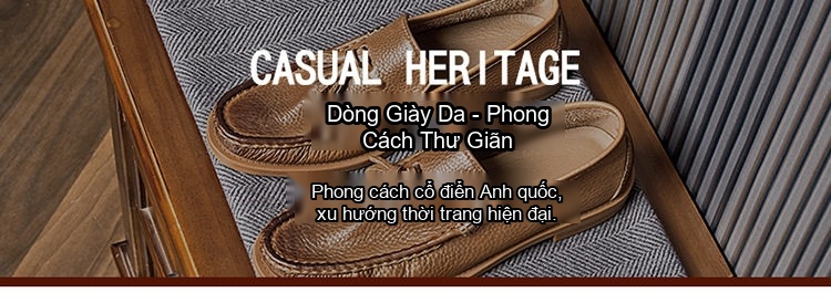 Giày Lười Nam Da Bò Mềm Mại Phong Cách Anh Quốc Chiều Cao Đế Khoảng 2cm Màu Nâu, Đen chi tiết 1