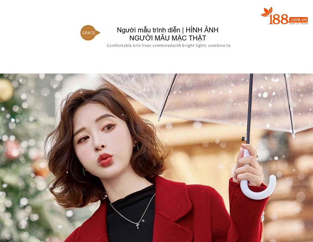 Áo Khoác Dạ Nữ Dáng Vest Hai Mặt Lông Cừu Cashmere Phong Cách Tiểu Thư Màu Đỏ, Xám, Nâu, Kem chi tiết 28
