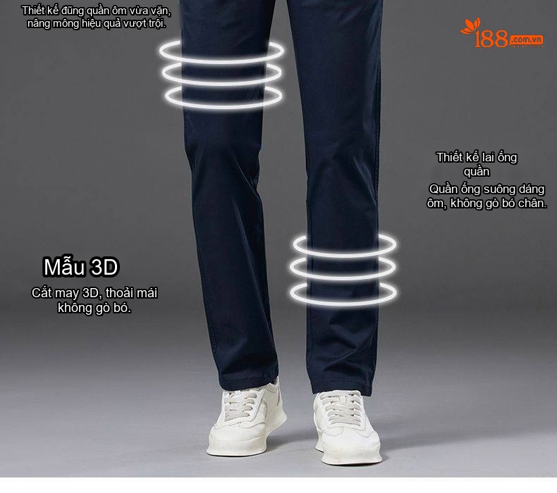 Quần Dài Cotton Nam Dáng Ôm Vừa Vặn Phong Cách Thời Trang Công Sở Màu Be chi tiết 9