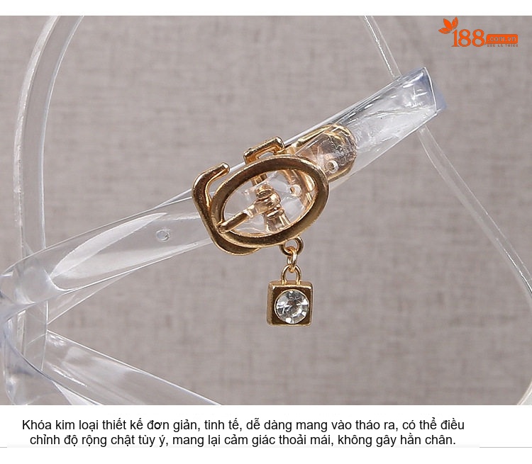 Giày Sandal Cao Gót Nữ Quai Trong Suốt Gót Nhọn Phát Sáng Gót Cao 26cm Màu Trong Suốt chi tiết 14