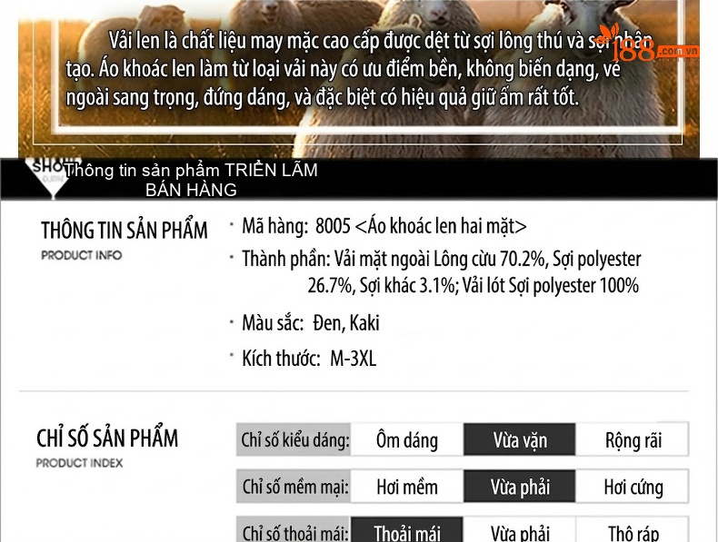 Áo Khoác Nam Dáng Công Sở Thu Đông Cổ Bẻ Màu Đen, Nâu chi tiết 4