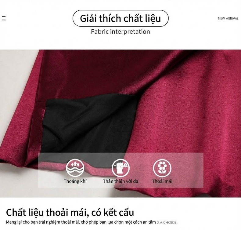 Áo Khoác Dạ Nữ Dáng Dài Vừa Phong Cách Hàn Quốc Màu Đỏ, Xanh Dương chi tiết 5