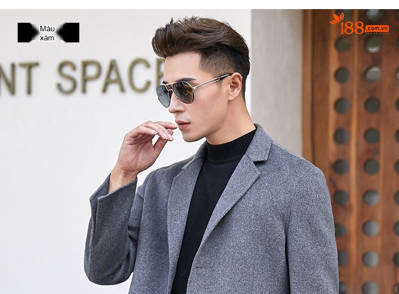 Áo Vest Nam 100% Lông Cừu Mỏng Dáng Ôm Thu Đông Màu Nâu, Xám, Đen chi tiết 22