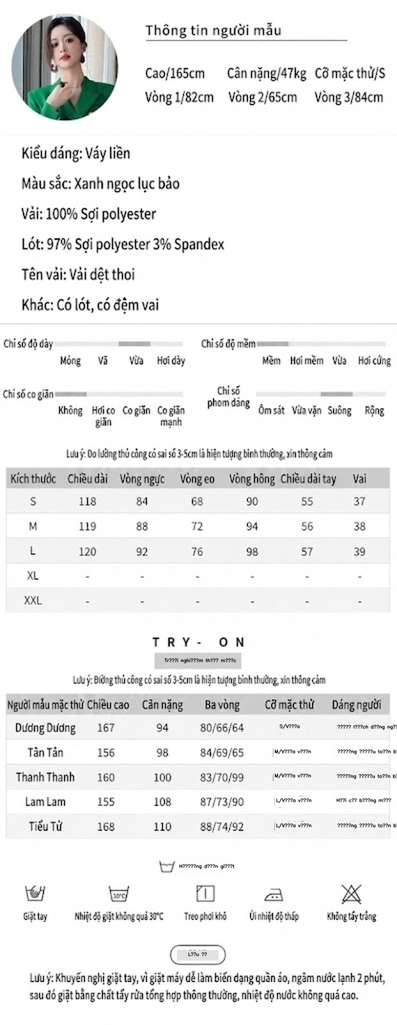Váy Ôm Body Nữ Thiết Kế Dáng Vest Hai Hàng Khuy Phong Cách Quyến Rũ Màu Xanh Lá chi tiết 2