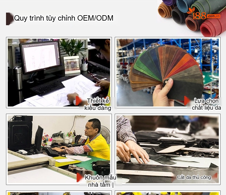 Ví Đựng Hộ Chiếu Da Thật Nhiều Ngăn Màu Nâu chi tiết 21
