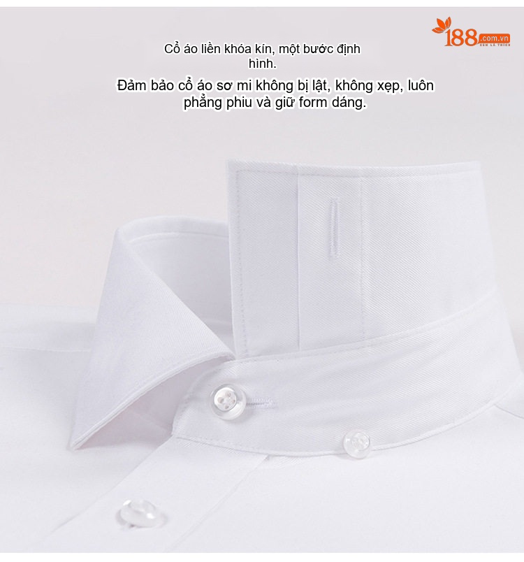 Áo Sơ Mi Dài Tay Nam Cotton Cao Cấp Chống Nhăn Màu Trắng, Xanh Dương, Đen, Đỏ... chi tiết 7