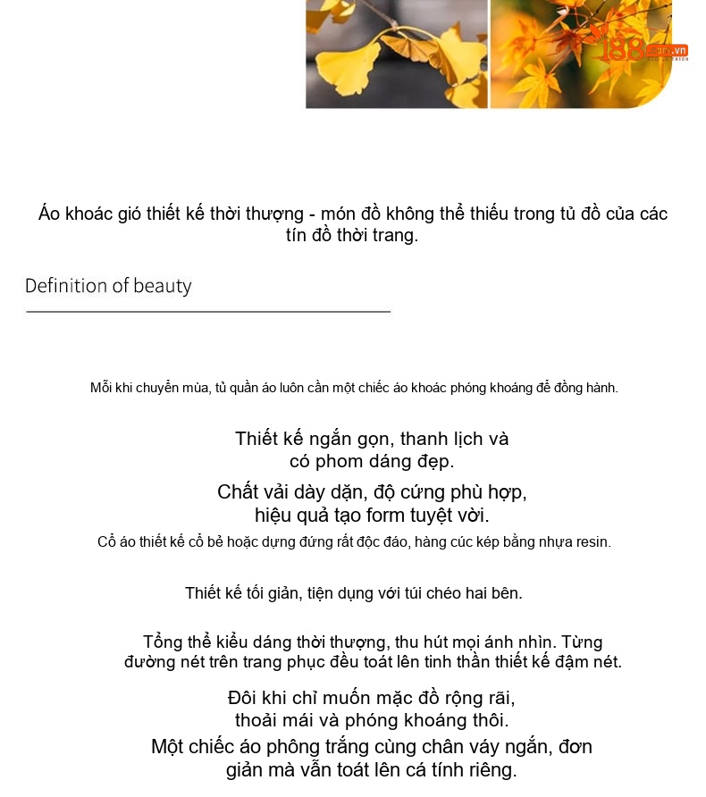 Áo Khoác Ngắn Nữ Dáng Suông Cổ chữ Vest Phong Cách Hàn Quốc Màu Be, Trắng chi tiết 5