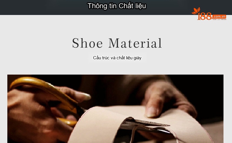 Giày Tây Buộc Dây Nam Da Bò Đế Goodyear Chiều Cao Đế Khoảng 3cm Màu Đen chi tiết 3
