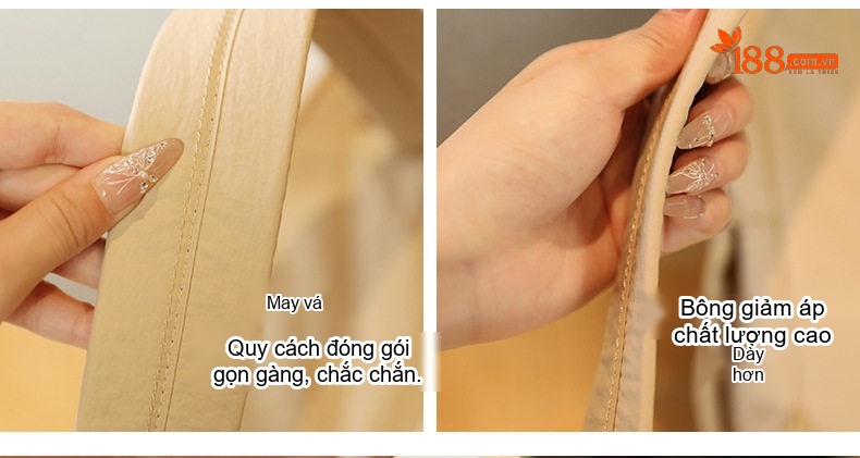 Balo Nữ Đeo Vai Hai Dây Mềm Mại Chống Sốc Thoải Mái Size Vừa Bền Bỉ Màu Be chi tiết 12