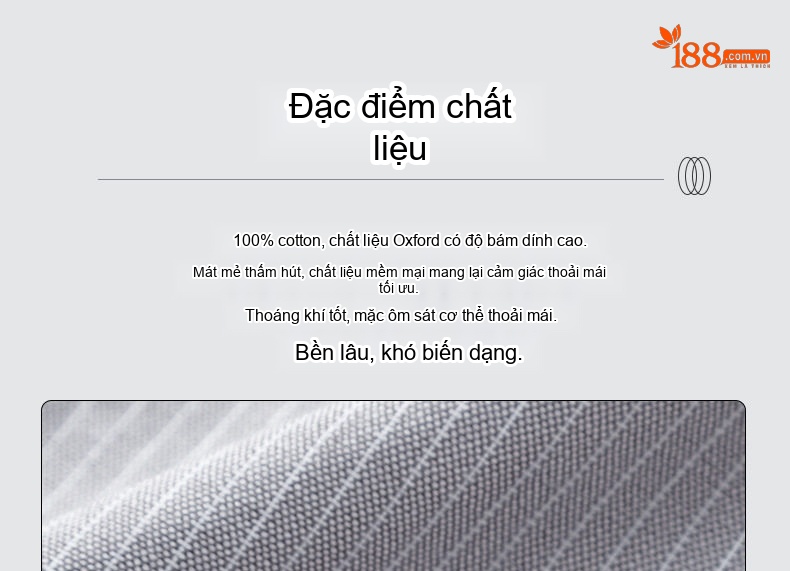 Áo Sơ Mi Nam Tay Dài Cotton Kẻ Sọc Cổ Trụ Form Slimfit Màu Xanh Dương, Trắng, Xám, Xanh... chi tiết 5