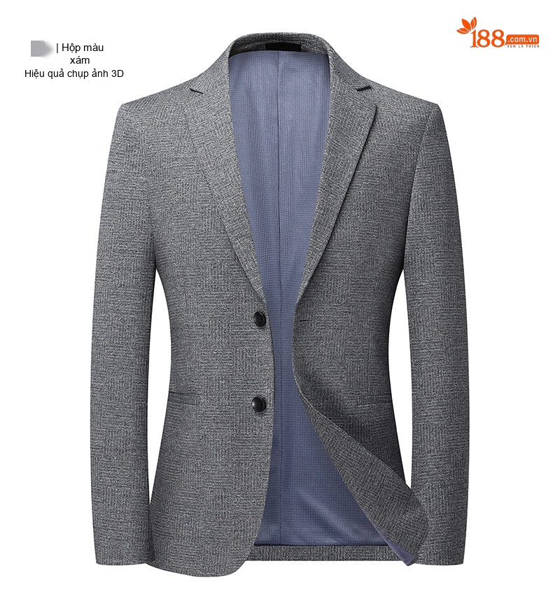 Áo Vest Nam Mỏng Co Giãn Chống Nhăn Họa Tiết Kẻ Ô Ôm Dáng Phong Cách Hàn Quốc Màu Xám chi tiết 15
