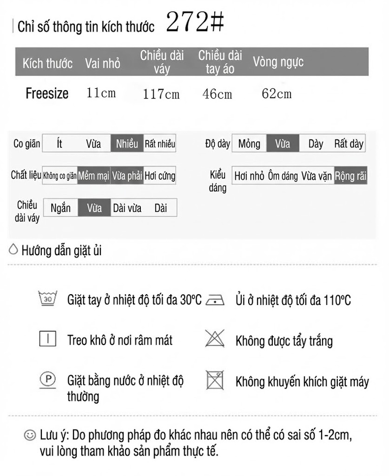 Váy Xòe Nữ Ly Nhún Họa Tiết Chấm Bi dáng chữ A Màu Tím, Xanh Lá, Đen, Vàng chi tiết 8