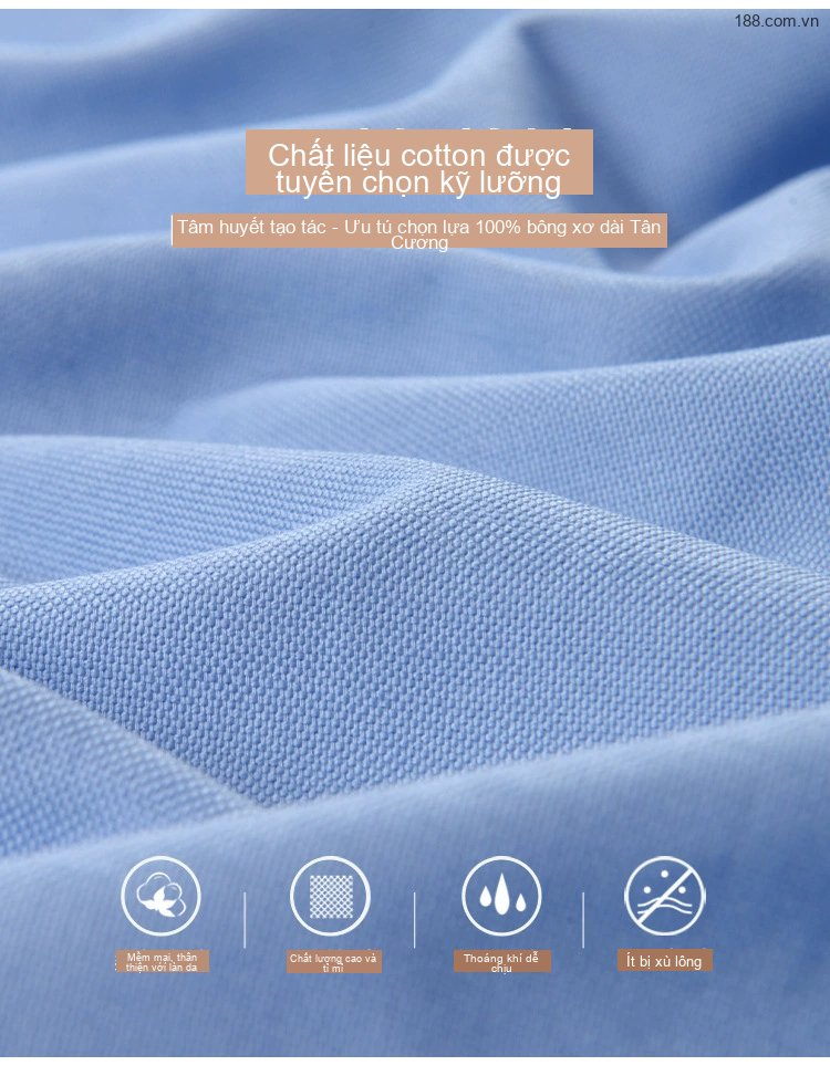 Áo Sơ Mi Nam Tay Dài Cotton Kẻ Sọc Thanh Lịch Phong Cách Công Sở Màu Trắng, Xanh, Đen, Đỏ... chi tiết 3