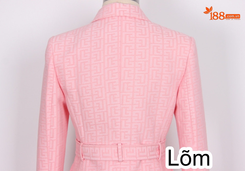 Bộ Vest Nữ Công Sở Dáng Ôm Vải Jacquard Cao Cấp Màu Hồng chi tiết 9