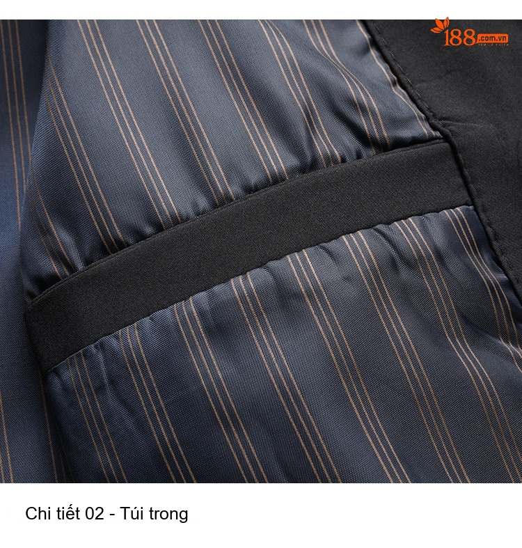 Áo Khoác Bomber Nam Cổ Trụ Thêu Họa Tiết Mỏng Nhẹ Màu Đen, Xanh Navy chi tiết 23