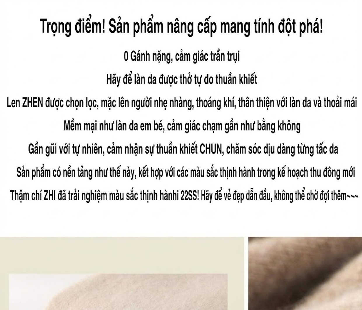 Quần Ống Rộng Nữ Lưng Thun Dệt Kim Chất Liệu Lông Cừu Màu Nâu, Be, Trắng, Đen chi tiết 10